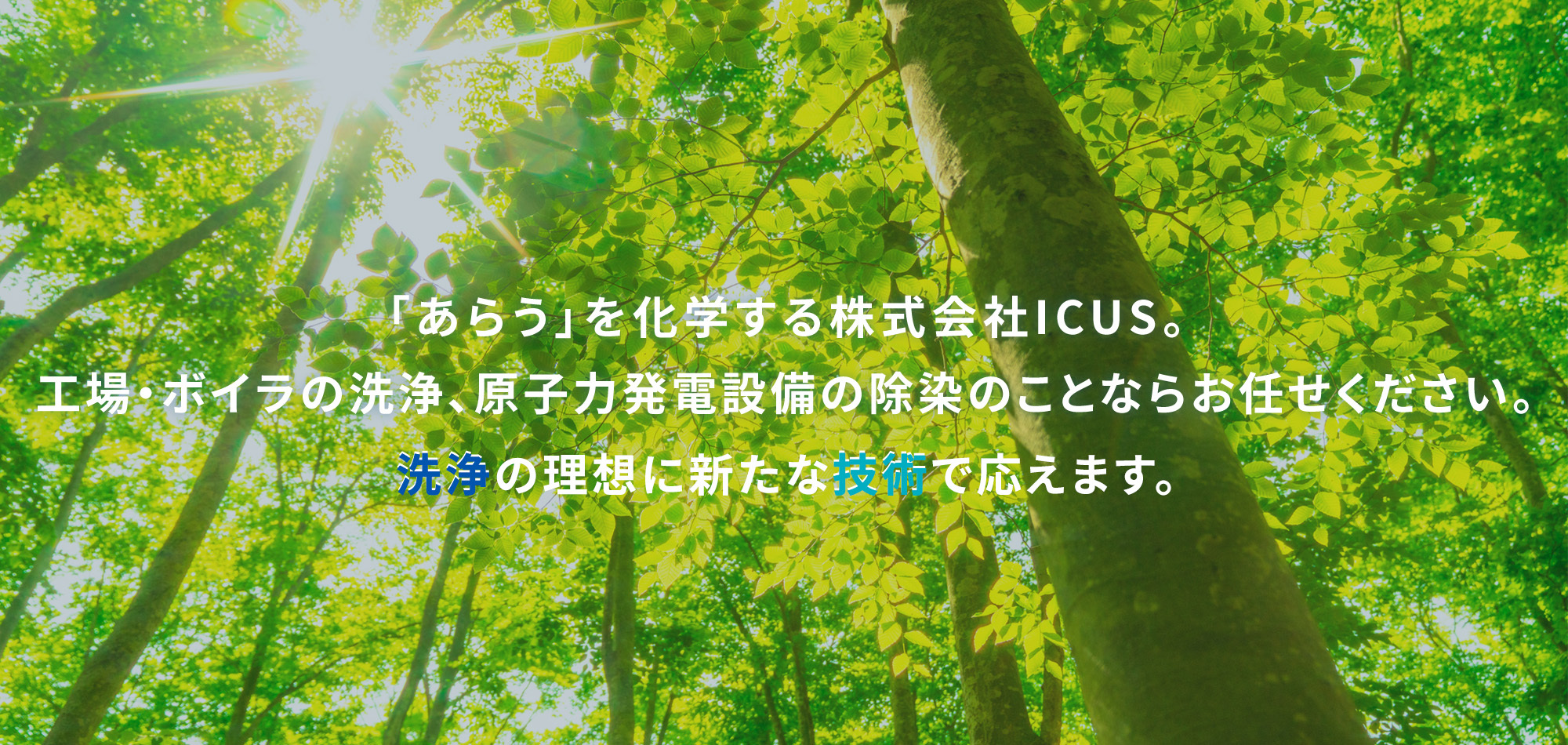 「あらう」を化学する株式会社ICUS。